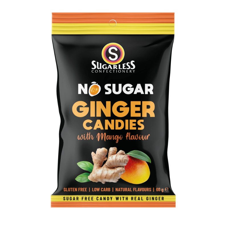 SUGARLESS Ginger With Mango Candy
