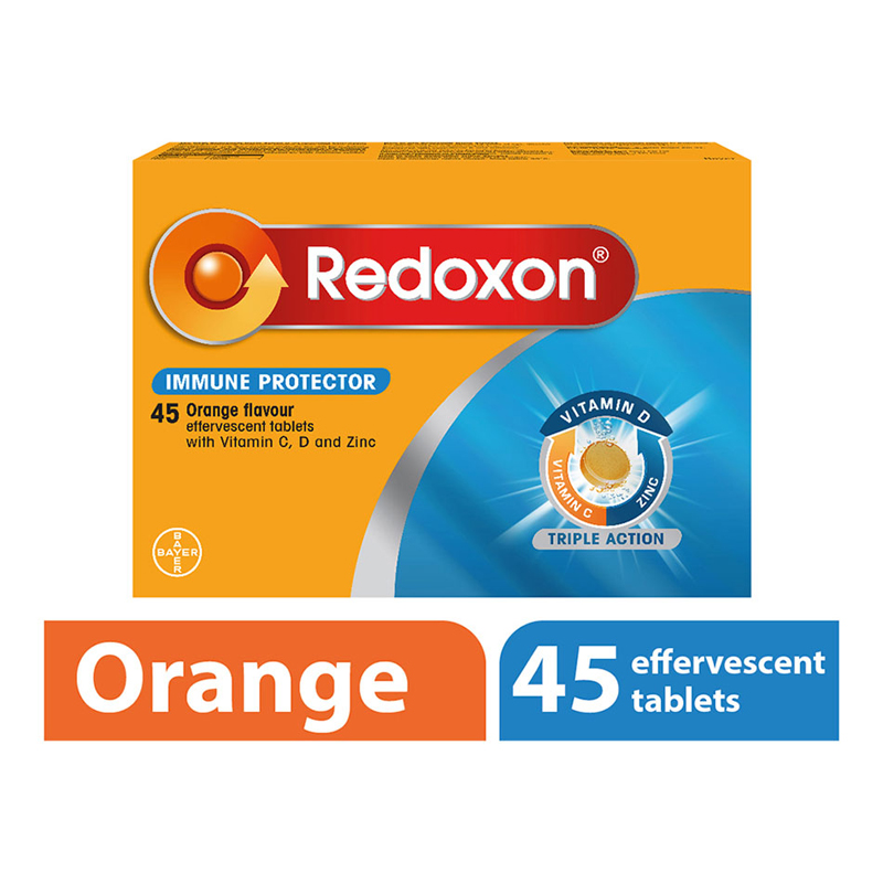Redoxon Triple Action Orange Effervescent Vitamins 45s