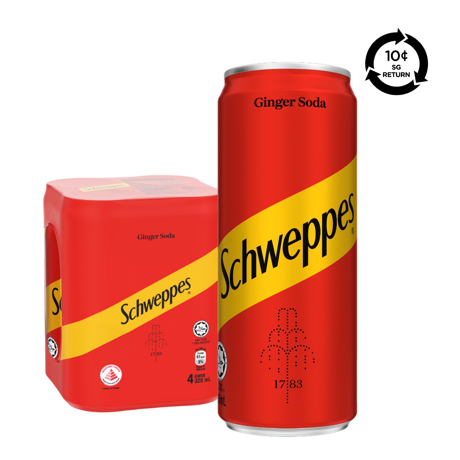 SCHWEPPES Ginger Ale Can