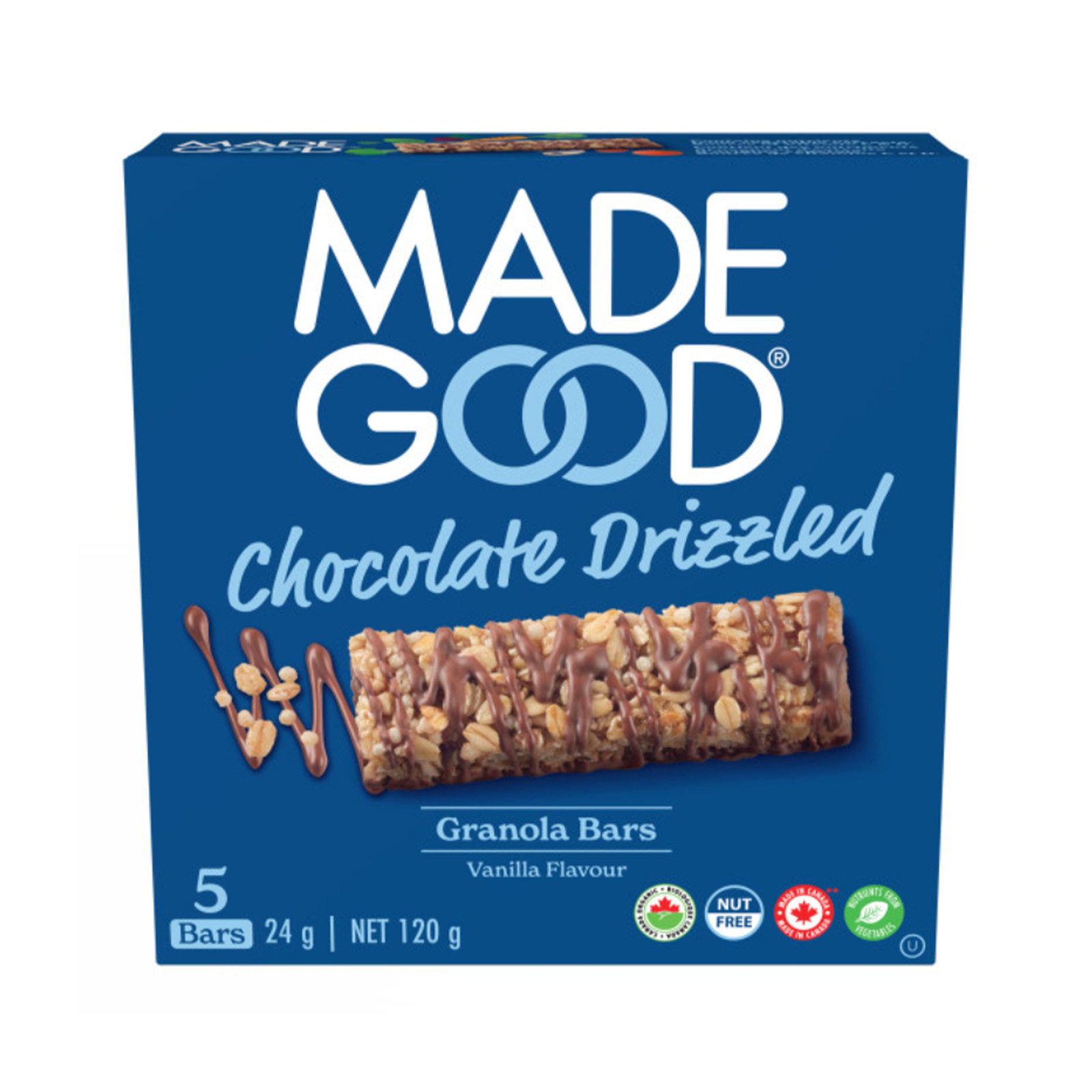 MADE GOOD Organic Chocolate Drizzled Vanilla Bars