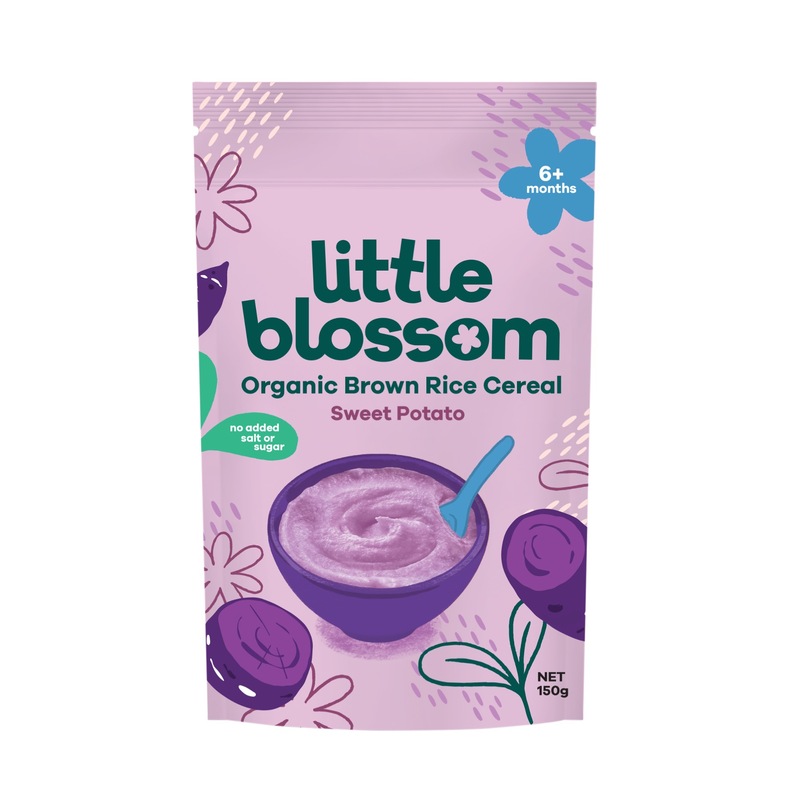 LITTLE BLOSSOM Organic Brown Rice Cereal Sweet Potato Baby Food