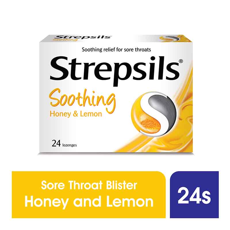 Strepsils Soothing Honey & Lemon Lozenges 24s