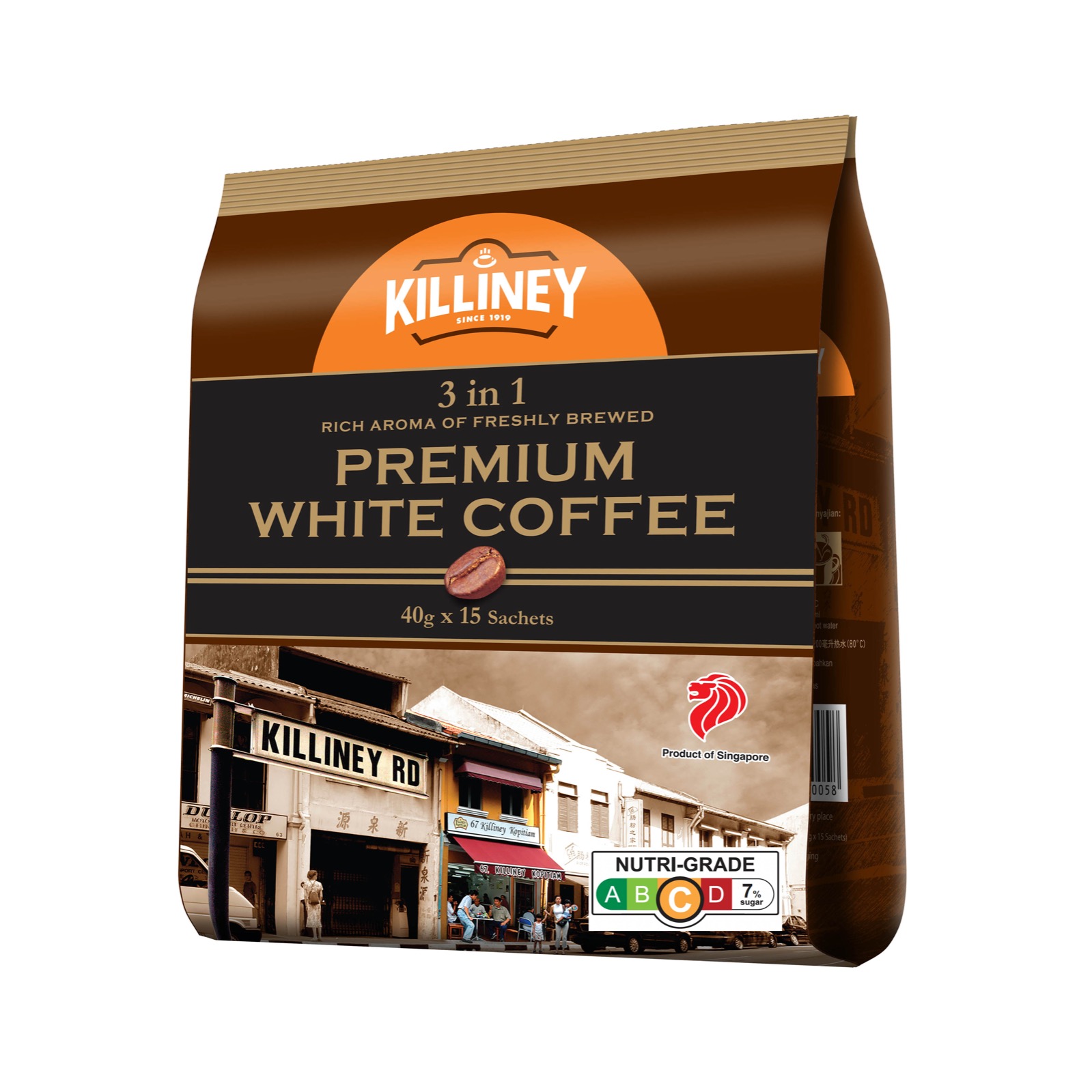 KILLINEY Premium 3-in-1 White Coffee