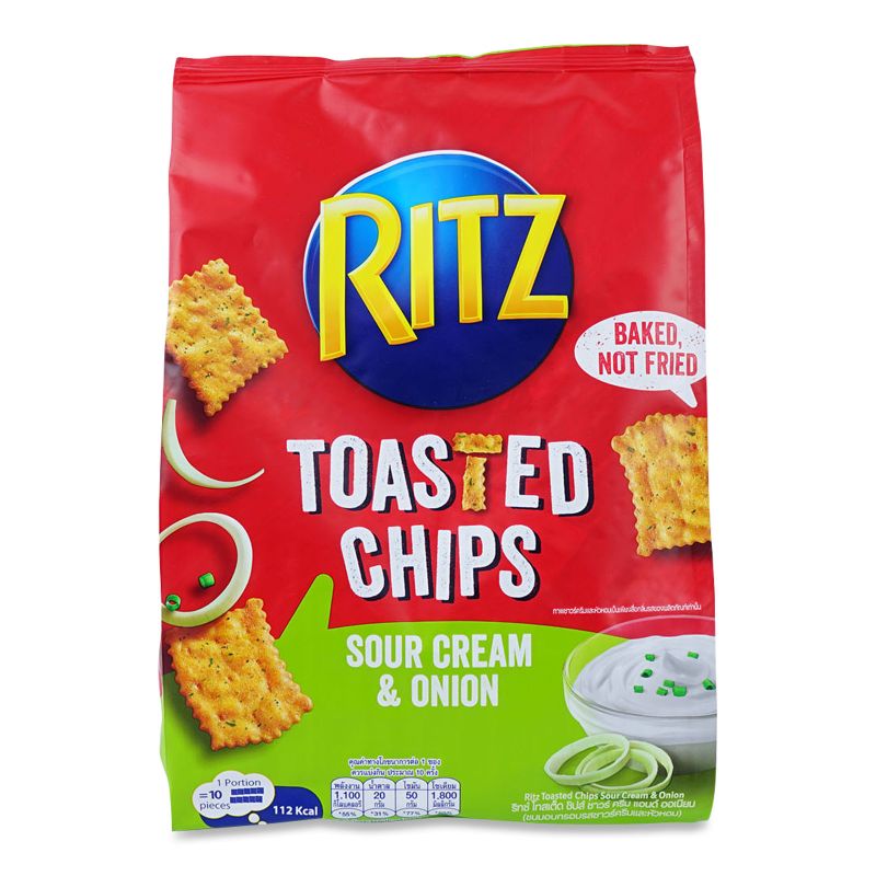 RITZ Sour Cream & Onion Toasted Chips Crackers