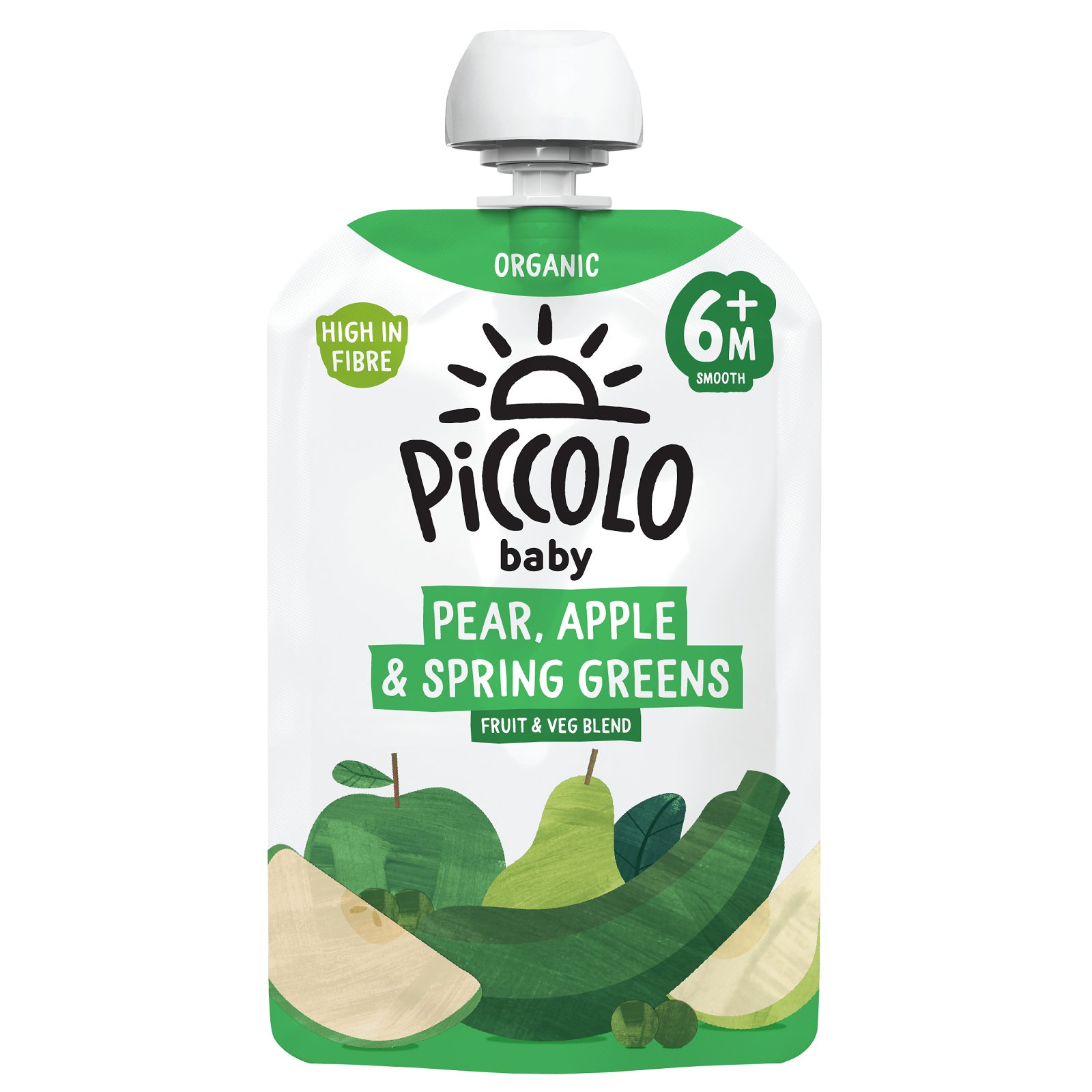 PICCOLO Organic Pear Apple Spring Green Stage 1