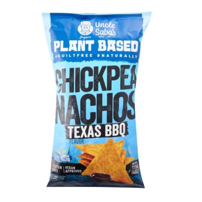Uncle Saba's Texas BBQ Plant Based Chickpea Nacho Chips 115g