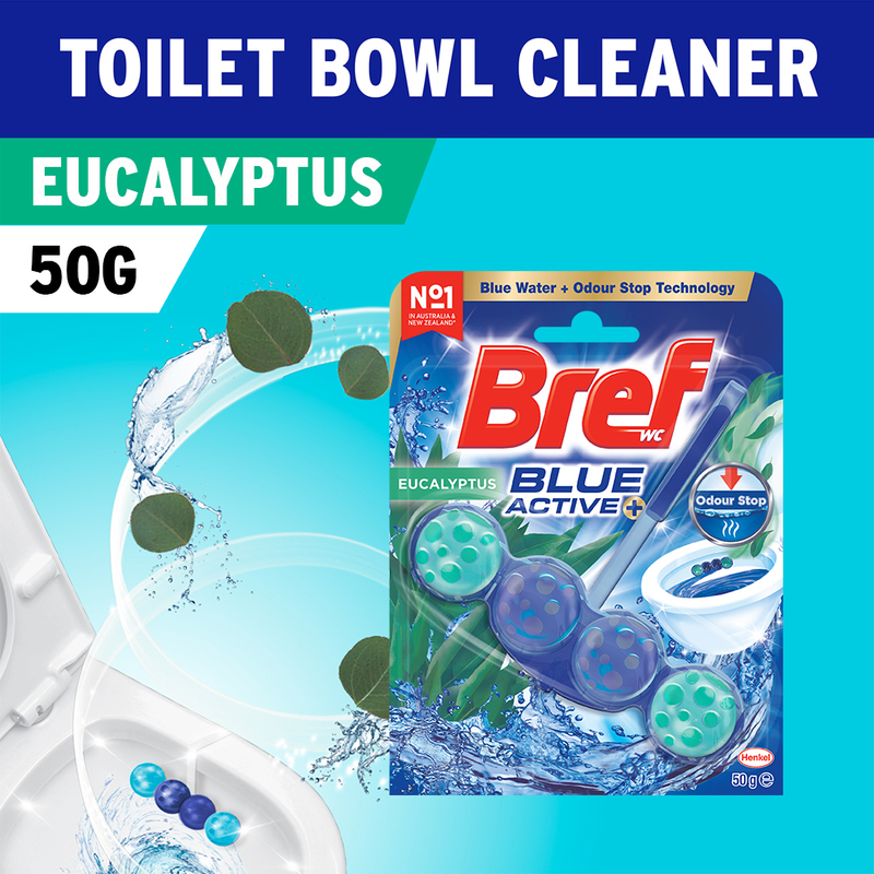 BREF Blue Active Eucalyptus Toilet Bowl Cleaner