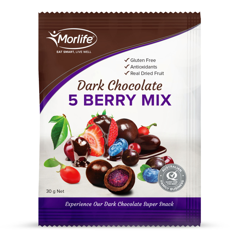 MELTZ Morlife Dark Chocolate Five Berry Mix Fruit Snacks