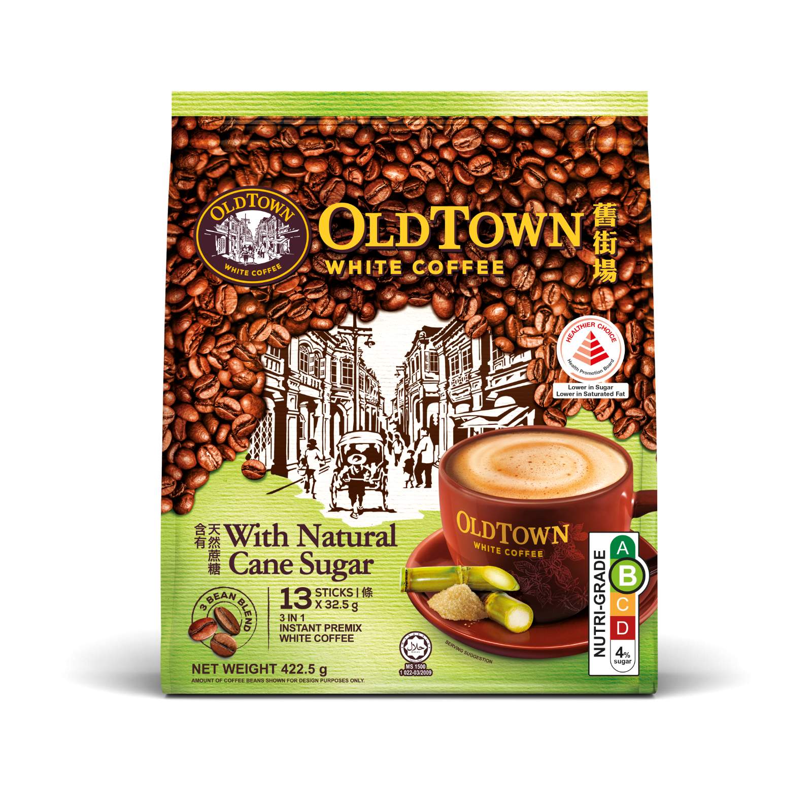 Old Town 3-in-1 Cane Sugar White Coffee