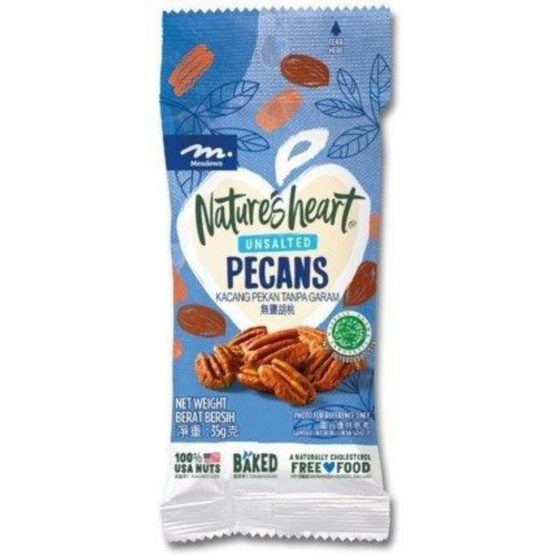 MEADOWS Natural Heart Unsalted Pecan