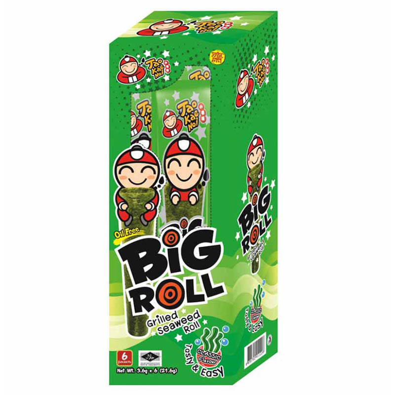 Tao Kae Noi Big Roll Original Grilled Seaweed Chips