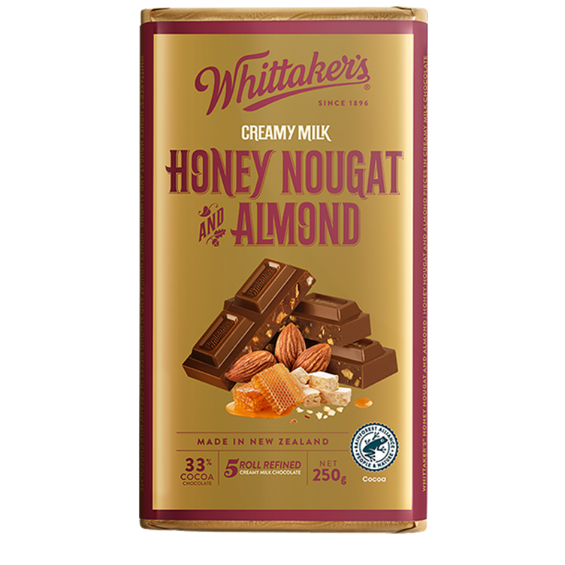 Whittaker's Honey Nougat & Almond Chocolate 250g