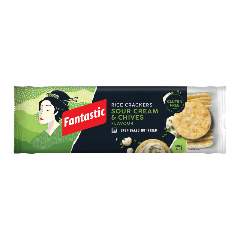 FANTASTIC Sour Cream & Chives Rice Crackers