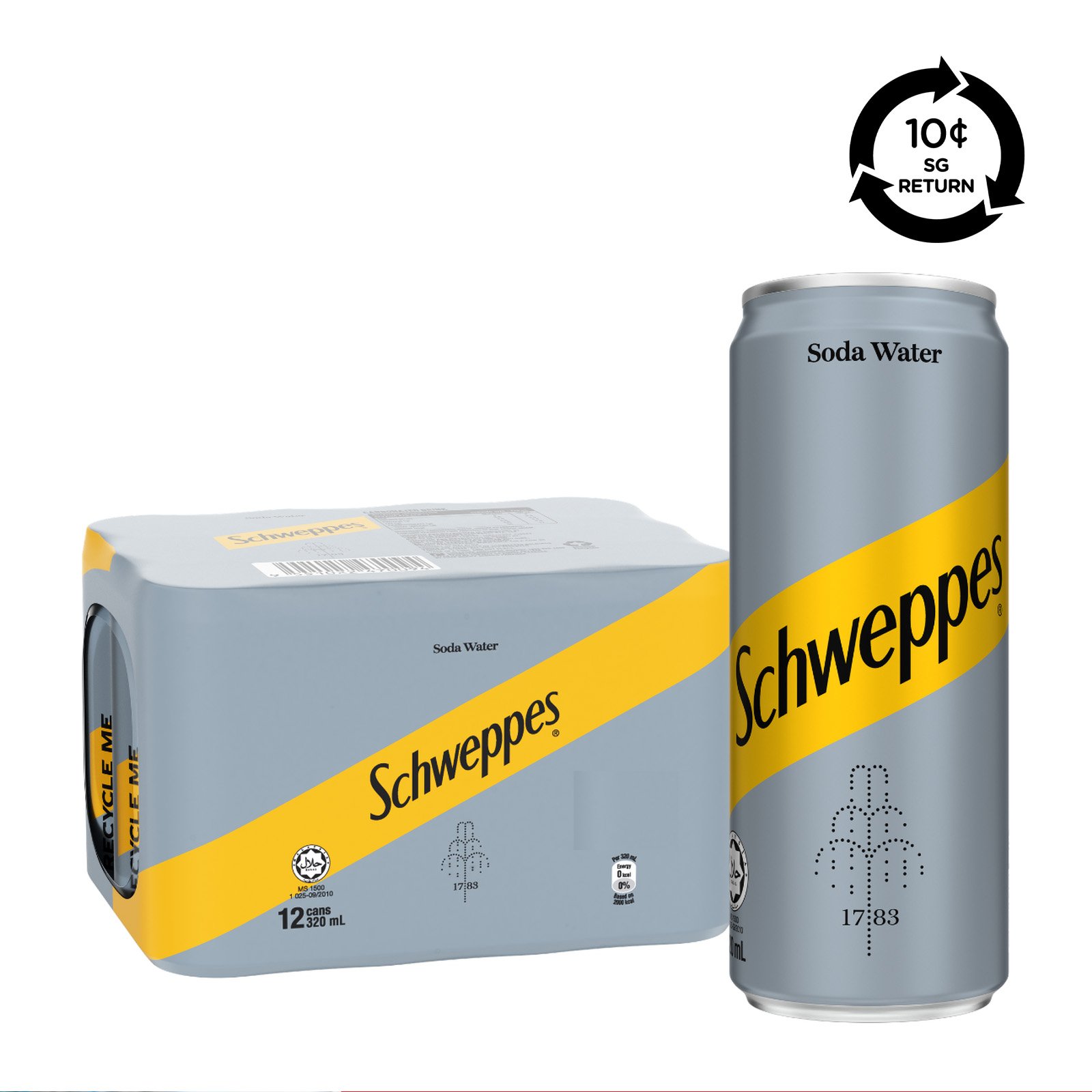 SCHWEPPES Soda Water Can