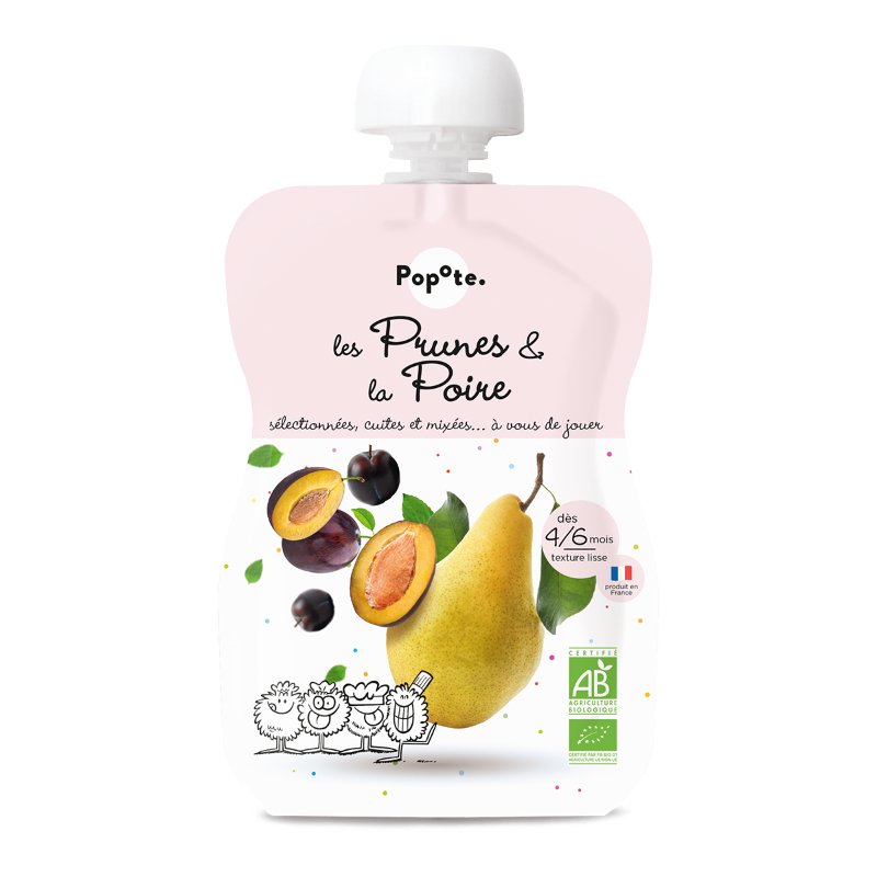POPOTE Organic Plum & Pear Baby Puree