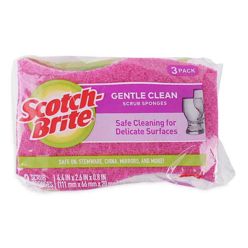 3M Scotch-Brite Light Duty Scrub Sponges 3s