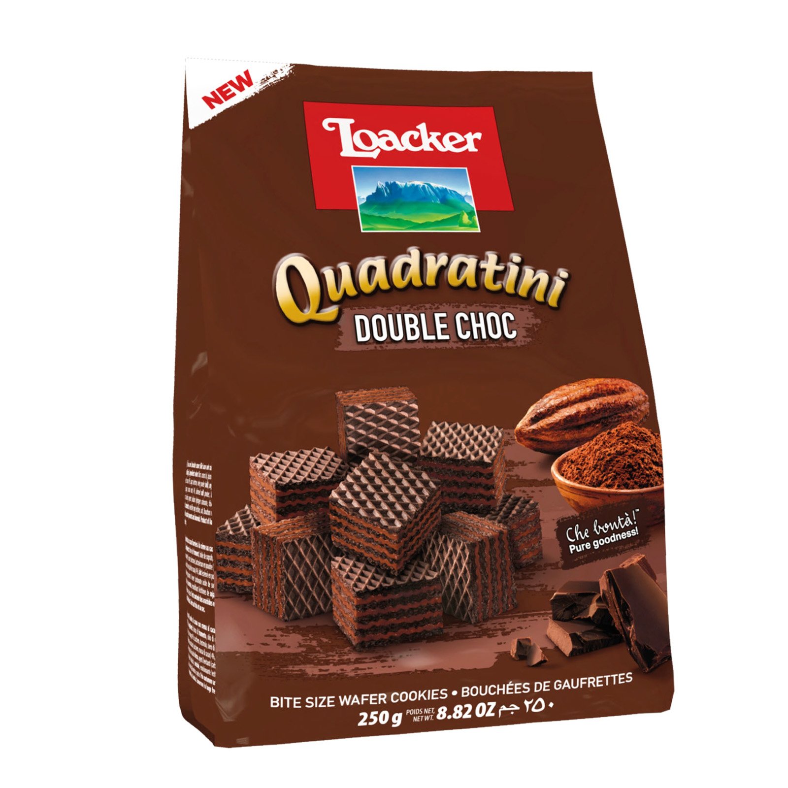 Loacker Quadratini Double Chocolate Wafers
