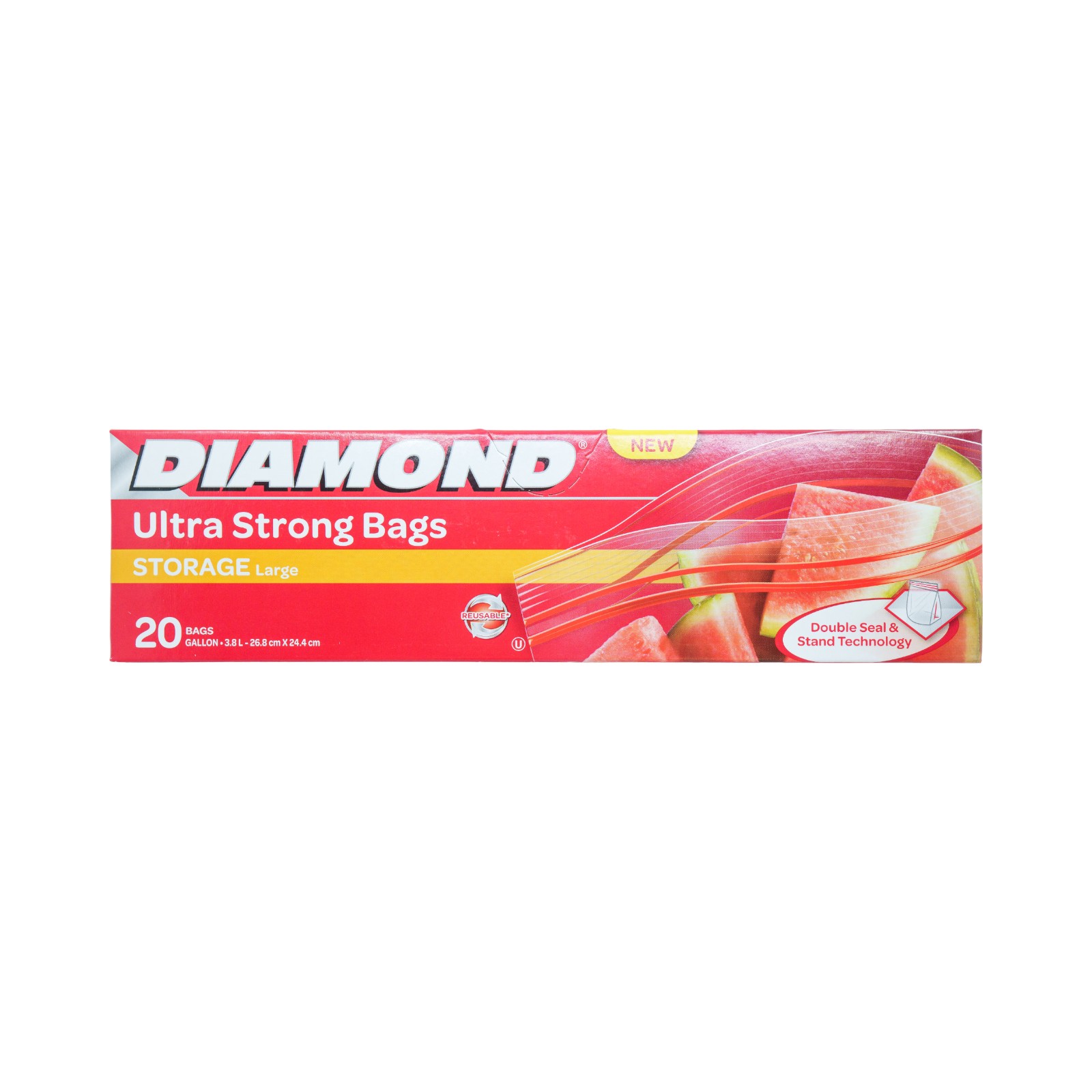 Diamond Large Zipper Bags 26.8cm x 24.4cm 20s