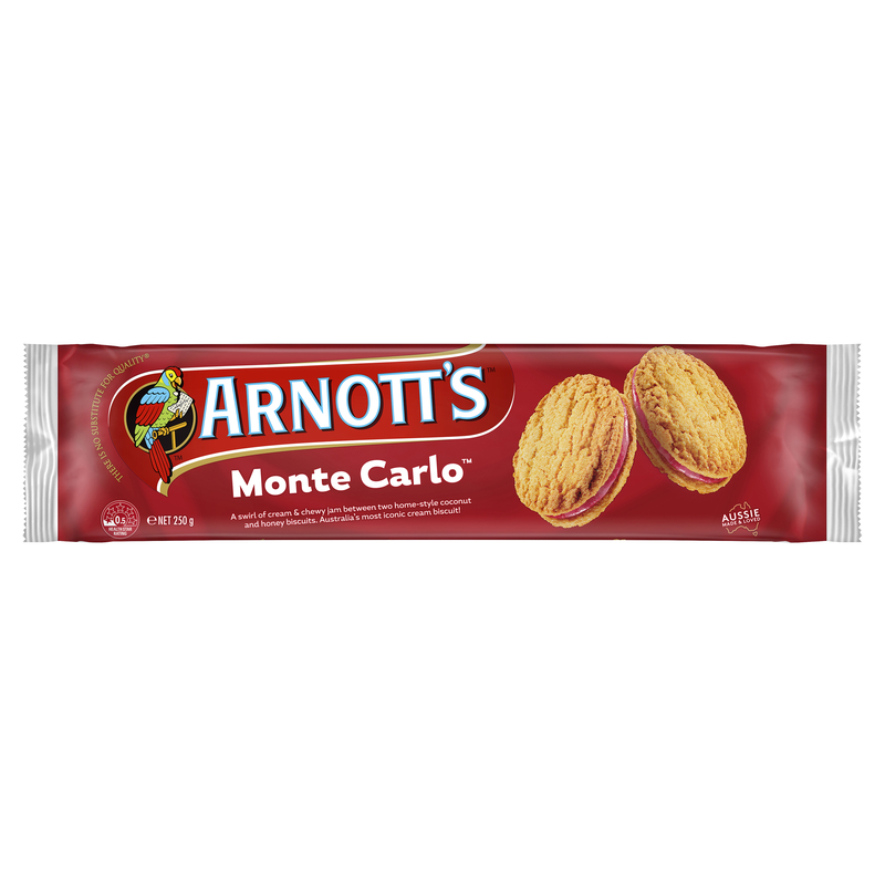 Arnott's Original Monte Carlo Filled Biscuits 250g