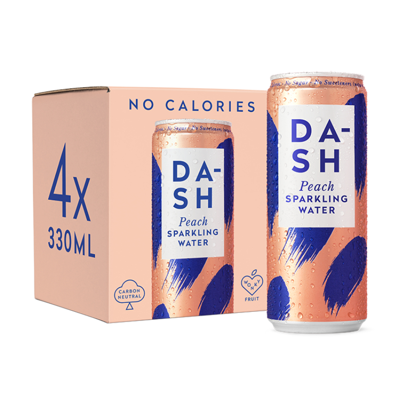 DASH WATER [Bcrs] DASH WATER Peach Sparkling Water