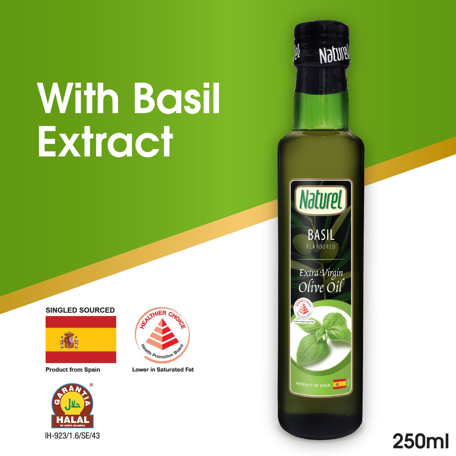 Naturel Extra Virgin Olive Oil Basil