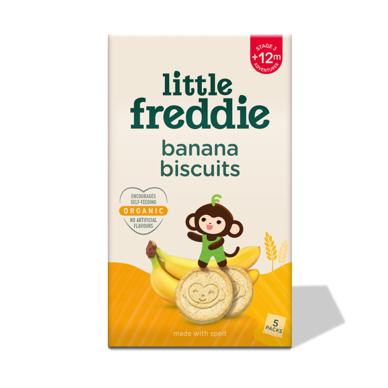LITTLE FREDDIE Organic Banana Baby Biscuits
