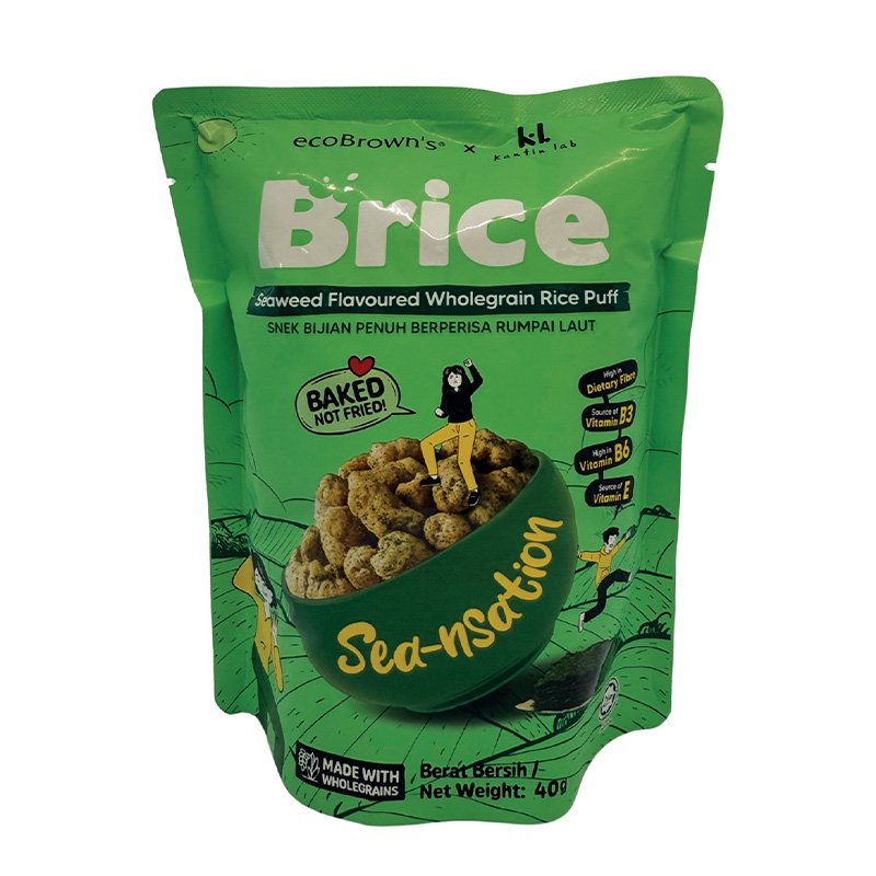 Ecobrown's Brice Seaweed Ricepuff 40g