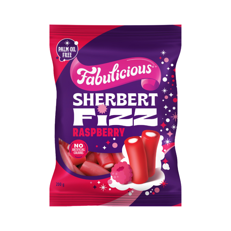 RJ'S Fabulicious Raspberry Sherbet Fizz Candy
