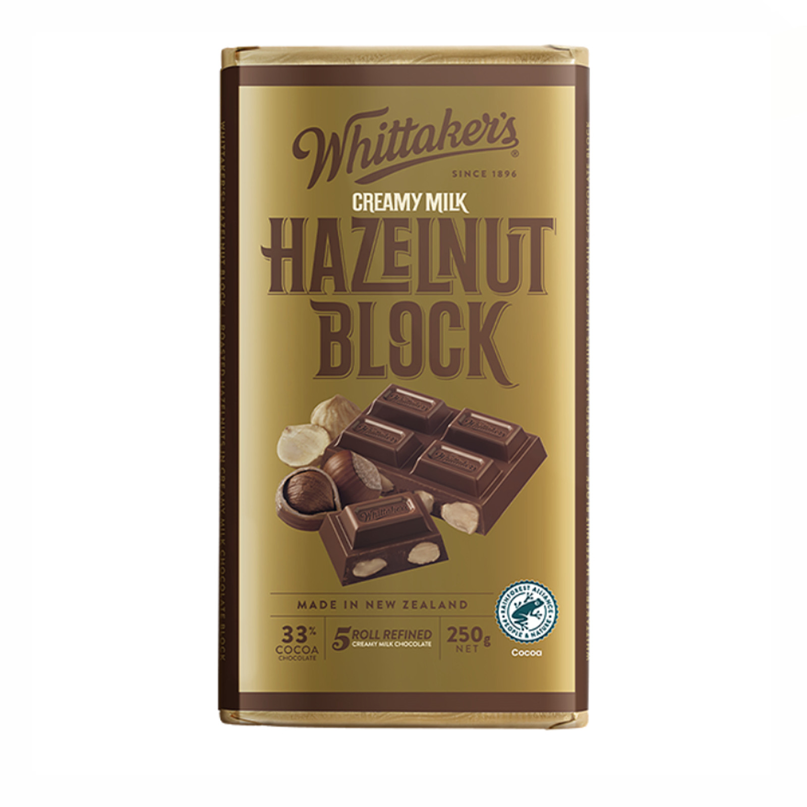 Whittaker's Hazelnut Milk Chocolate 250g