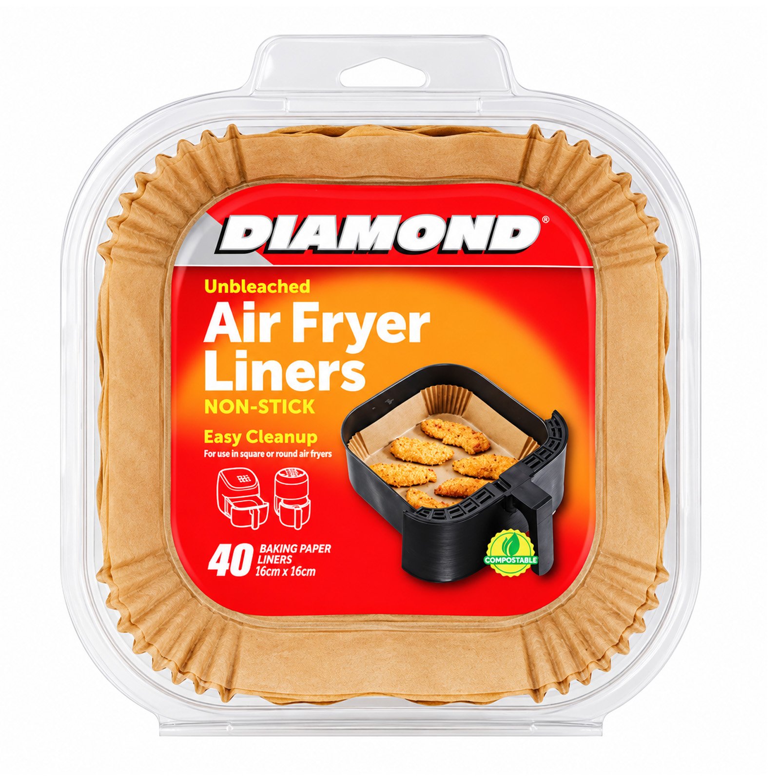 DIAMOND Air Fryer Liners 16cm