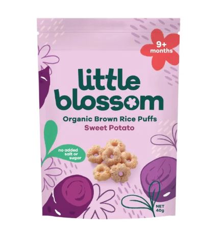 LITTLE BLOSSOM Organic Sweet Potato Brown Rice Puffs