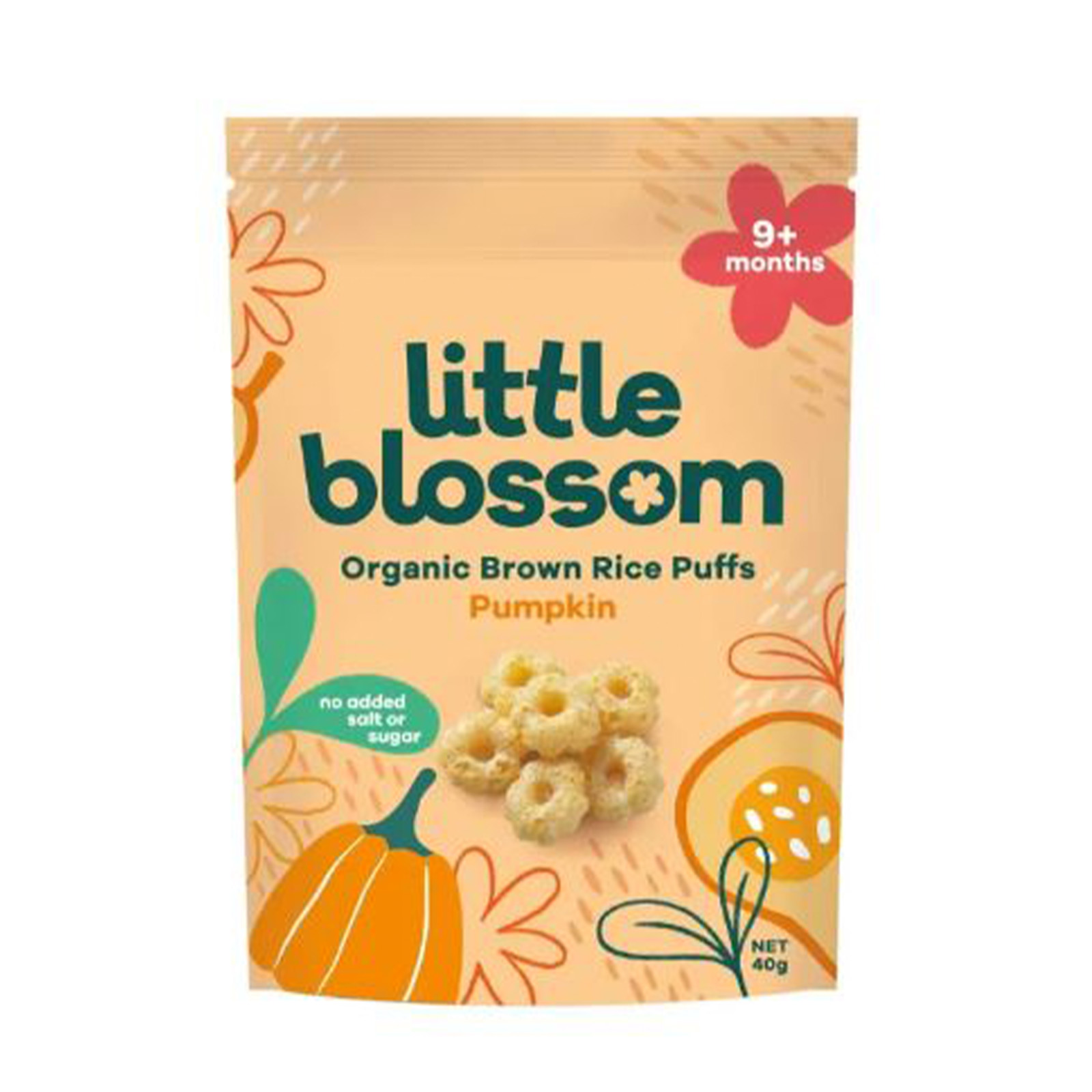 LITTLE BLOSSOM Organic Pumpkin Brown Rice Puffs
