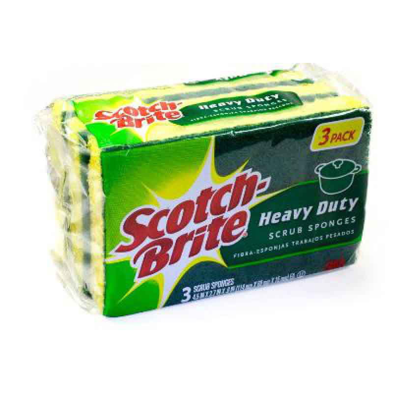 3M Scotch-Brite Heavy Duty Scrub Sponges 3s