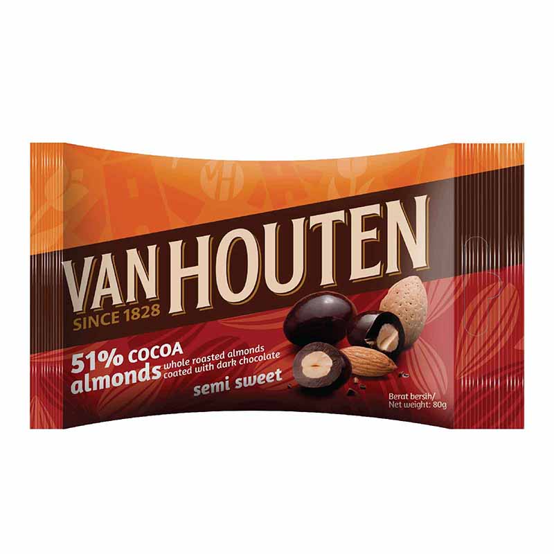 Van Houten Semi Sweet Almond Chocolate