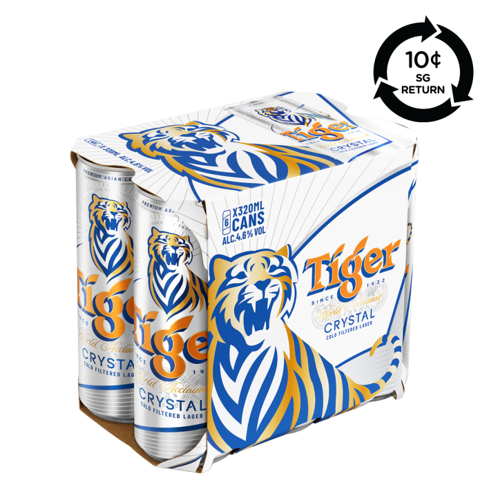 [BCRS] Tiger Crystal Cold Filtered Beer 6 x 320ml