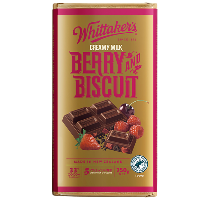 Whittaker's Berry & Biscuit Chocolate 250g