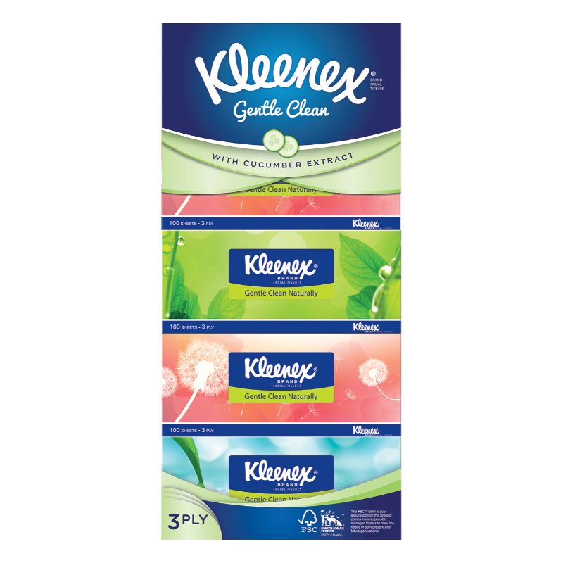 Kleenex Cucumber 3-Ply Facial Tissue