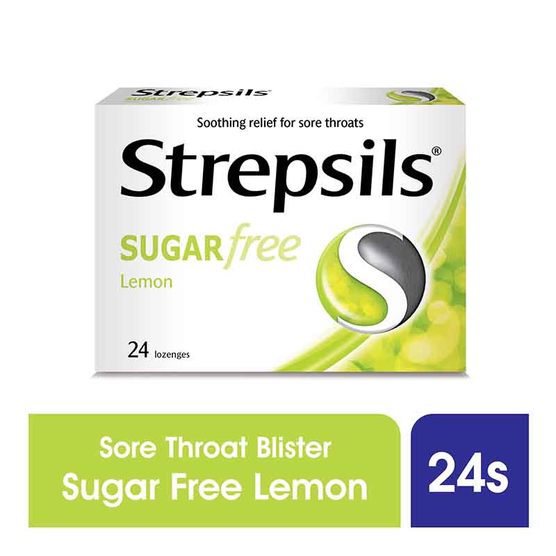 Strepsils Sugar Free Lemon & Honey Lozenges 24s