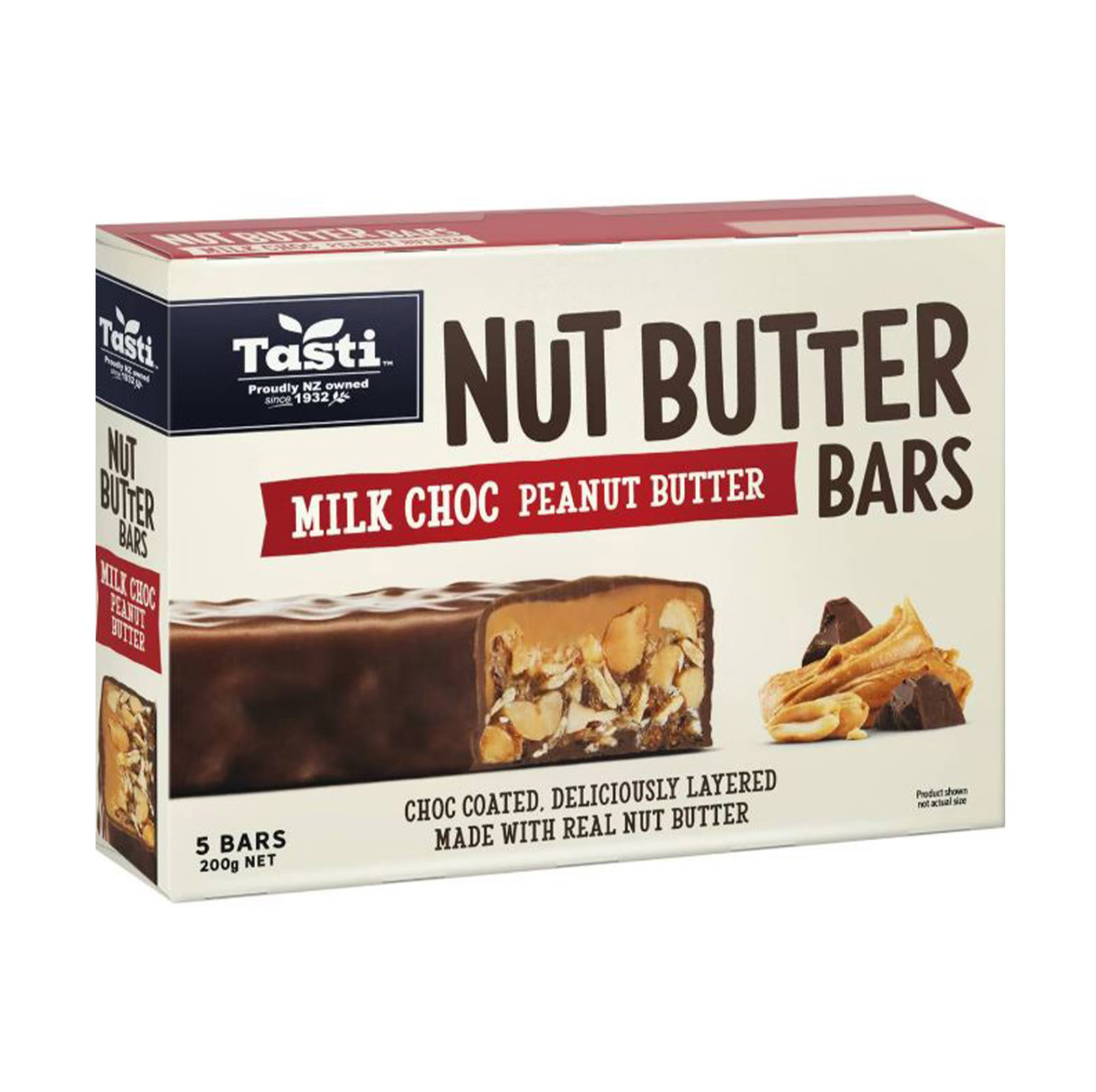 TASTI Milk Chocolate Peanut Butter Nut Butter Bars