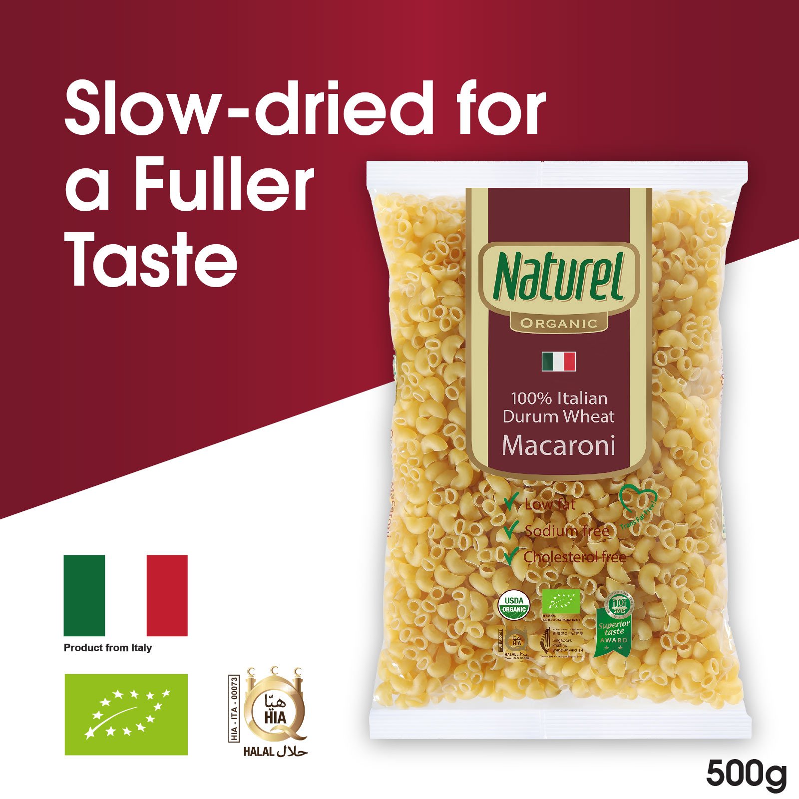 Naturel Organic Durum Wheat Macaroni