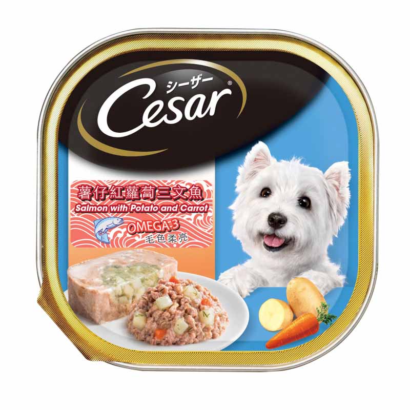 Cesar Salmon with Potato & Carrot Dog Food Can
