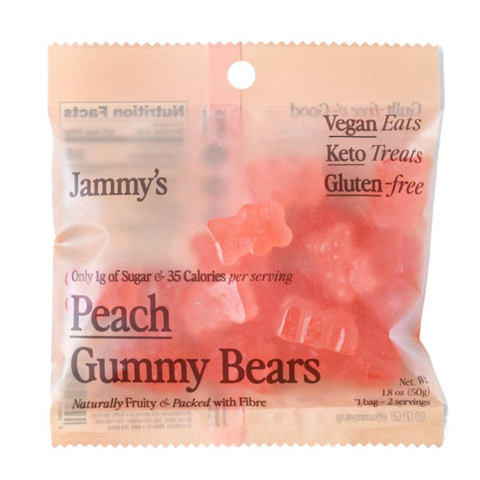 JAMMY'S Peach Gummy Bears