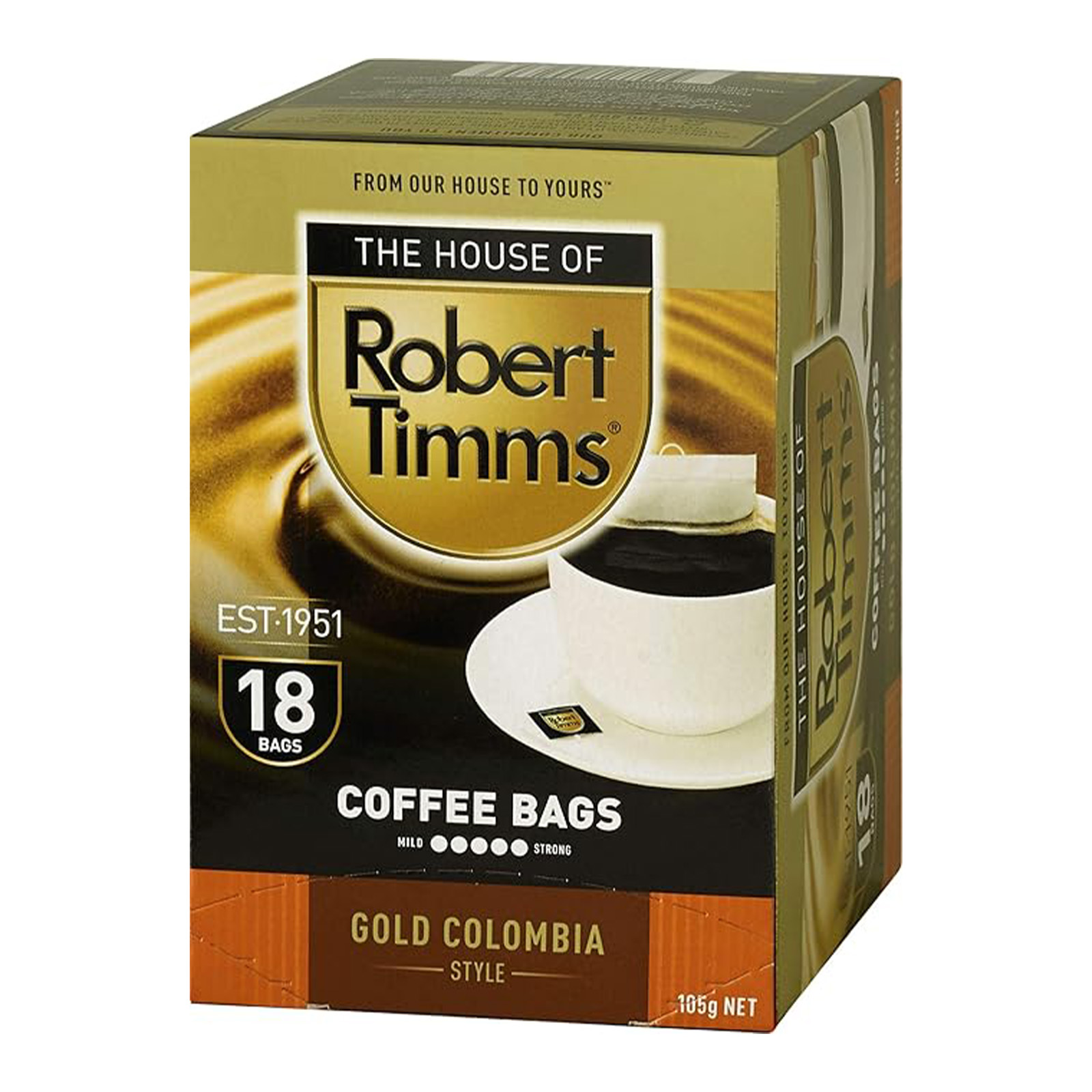 Robert Timms Gold Colombia Coffee Bags