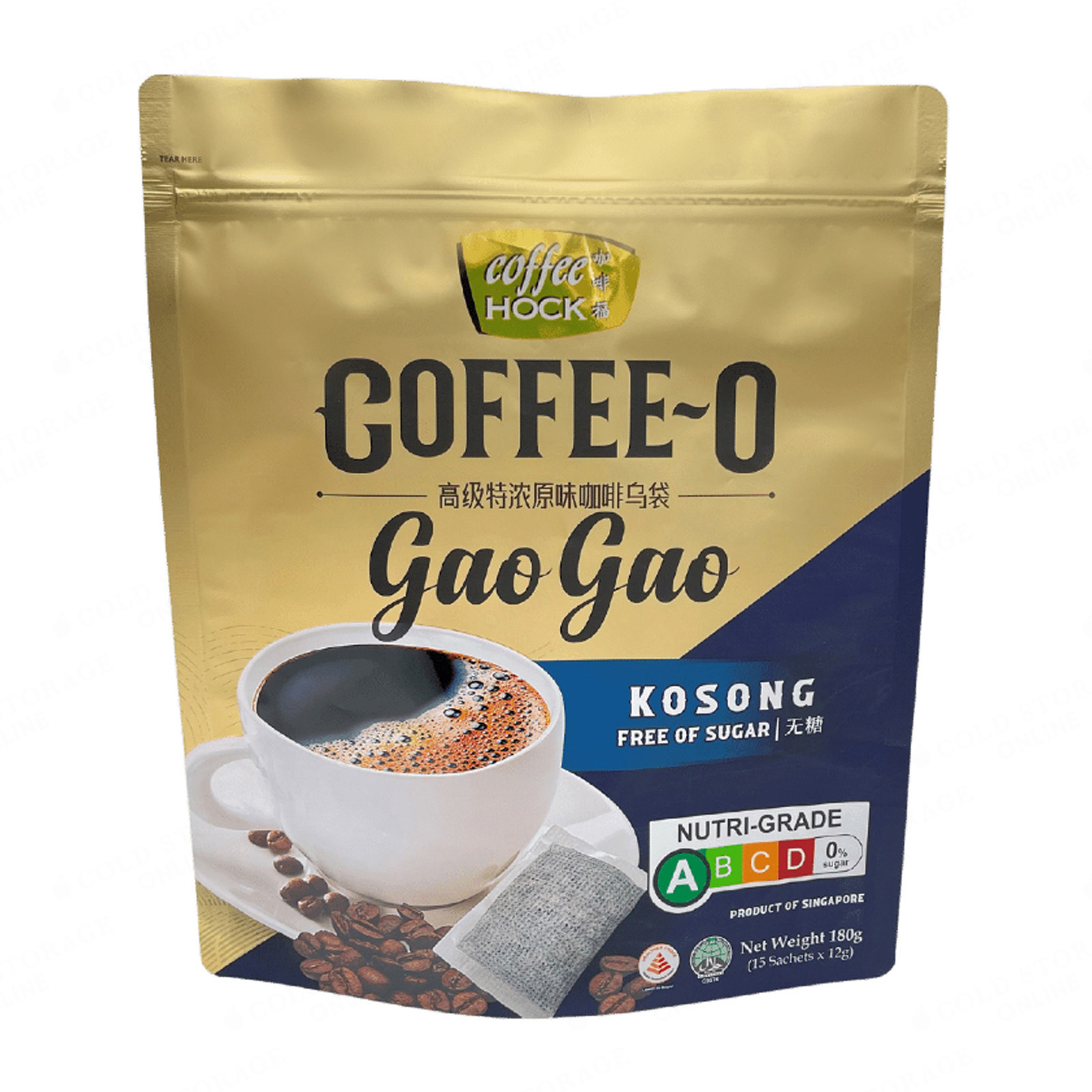 Coffee Hock Gao Gao Kosong Coffee Bags 15 x 12g