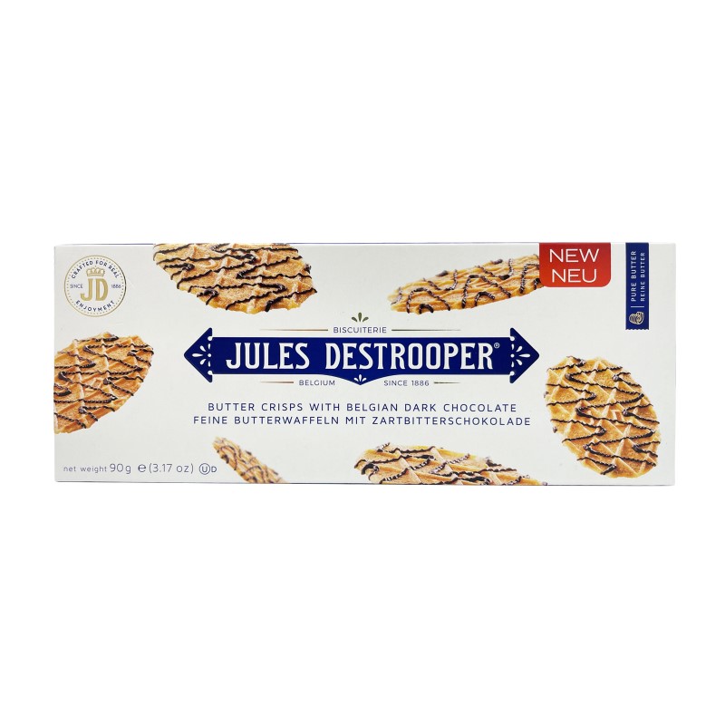 Jules Destrooper Dark Chocolate Butter Crisps 90g