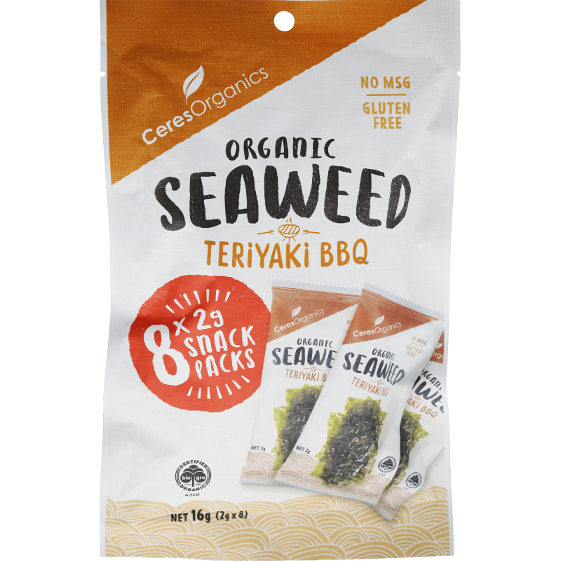 Ceres Organics Teriyaki BBQ Seaweed Chips 8s 16g