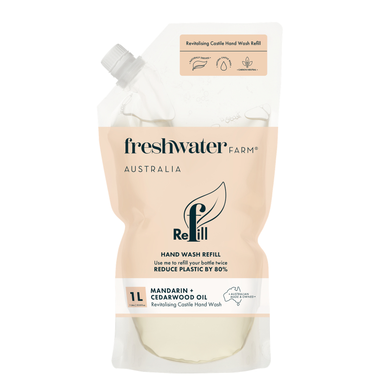 FRESHWATER Farm Mandarin & Cedarwood Hand Wash Refill Pouch