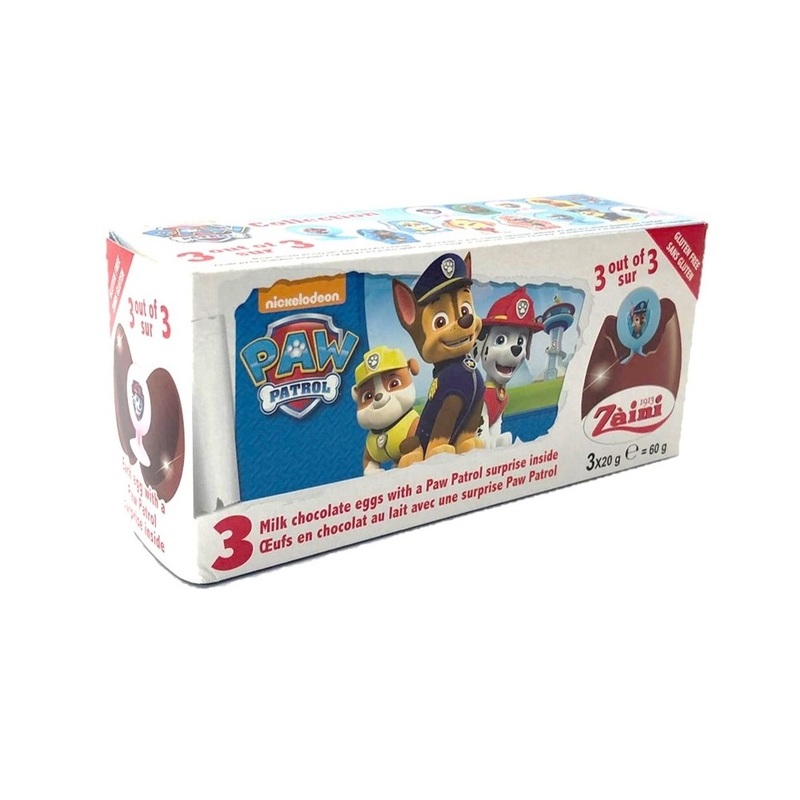 ZAINI Tripack Paw Patrol Chocolate Egg