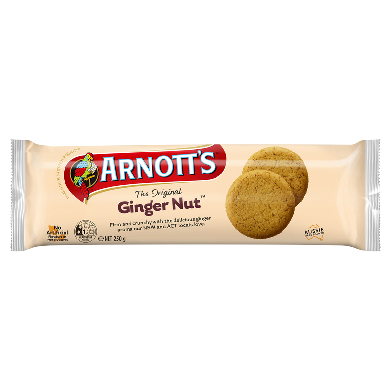 Arnott's Ginger Nut Cookies 250g