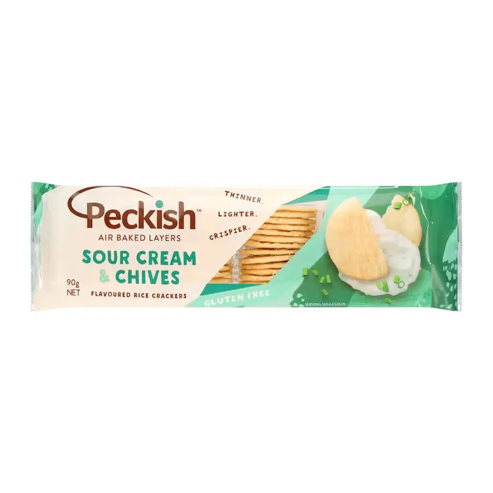 PECKISH Sour Cream Rice Crackers